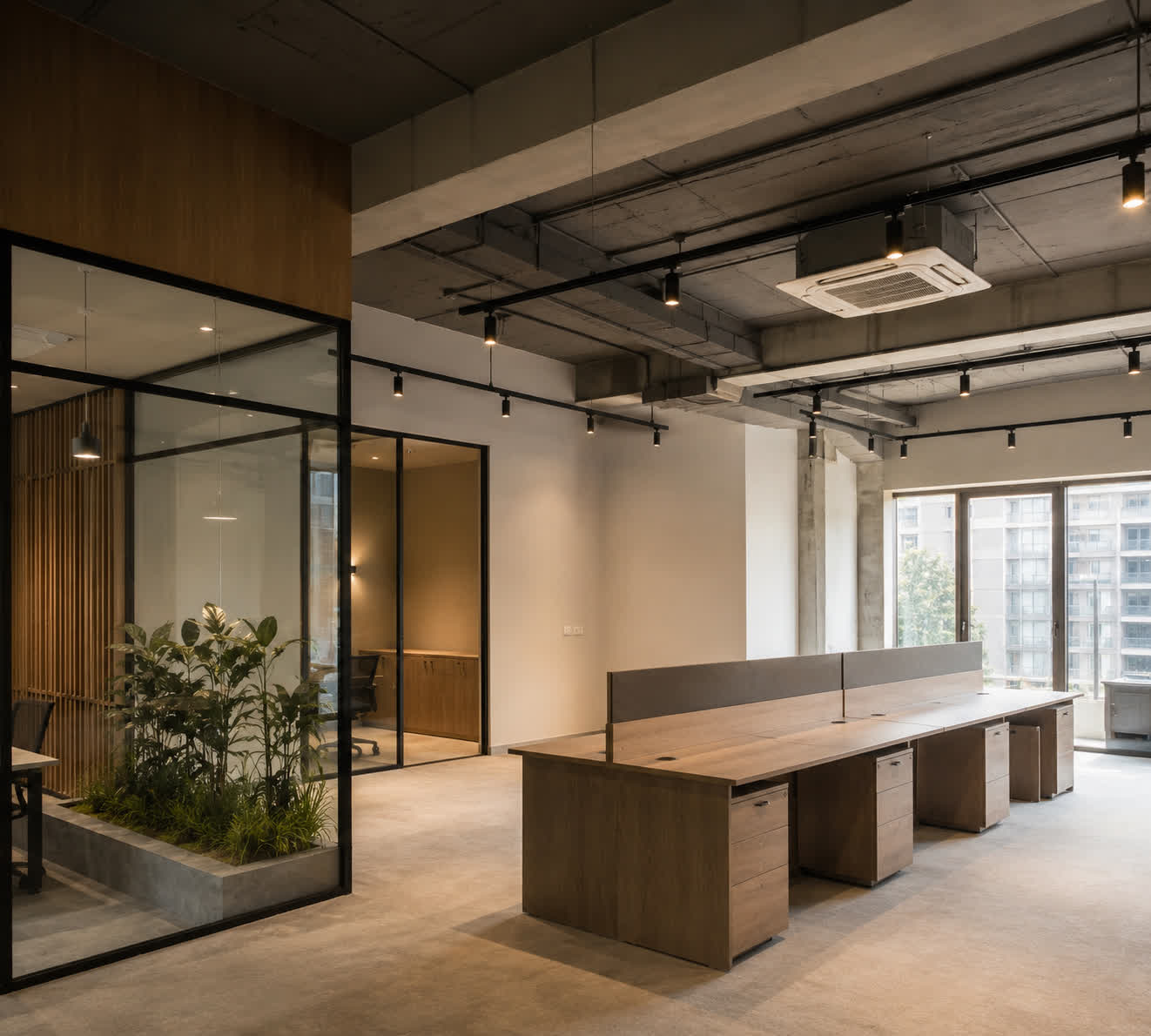 Interior fit-out of a modern office space